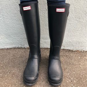 Navy Hunter Boots